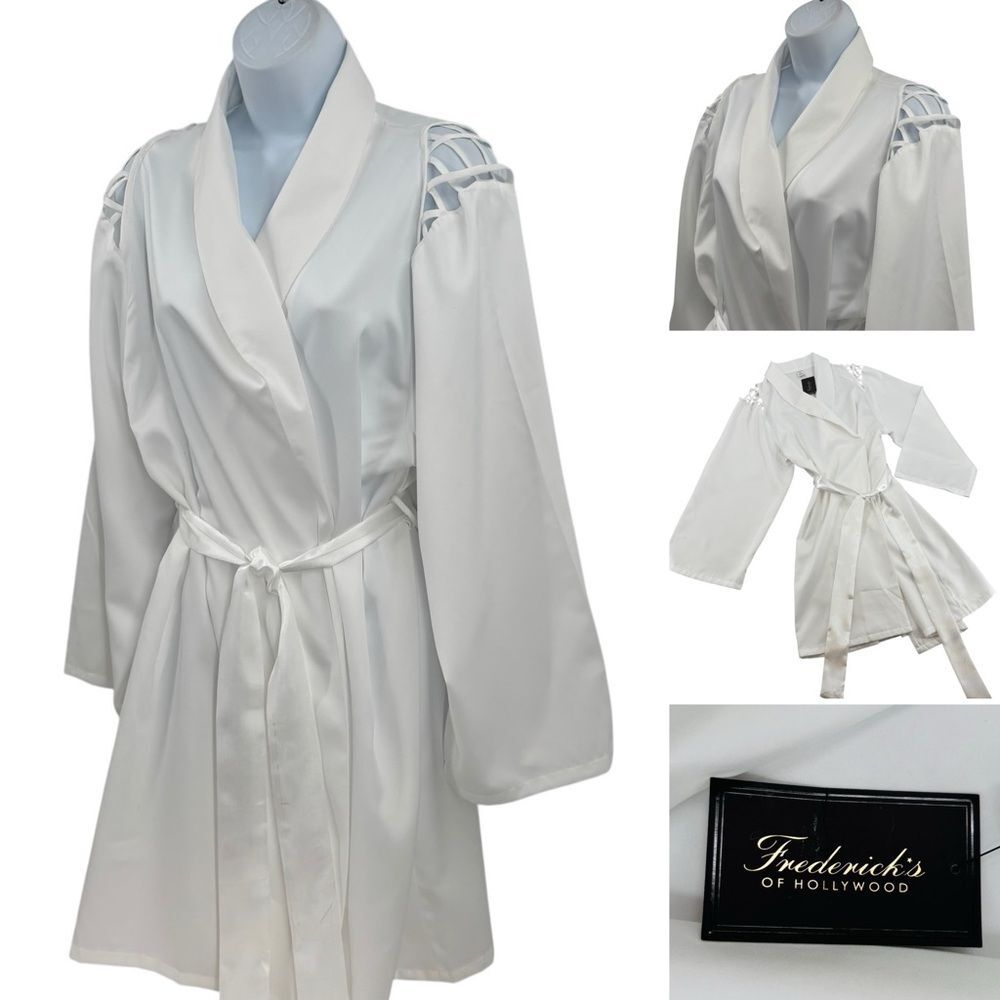 Frederick's of Hollywood Summer Lattice Lacing Robe Sz. XL NWT